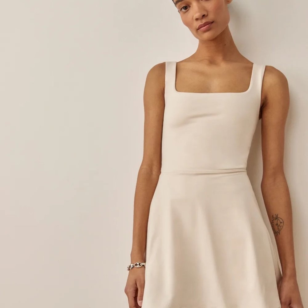 Reformation Cream Mini Dress